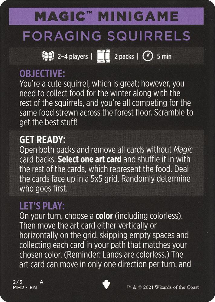 Magic Minigame: Foraging Squirrels 2 card from Modern Horizons 2