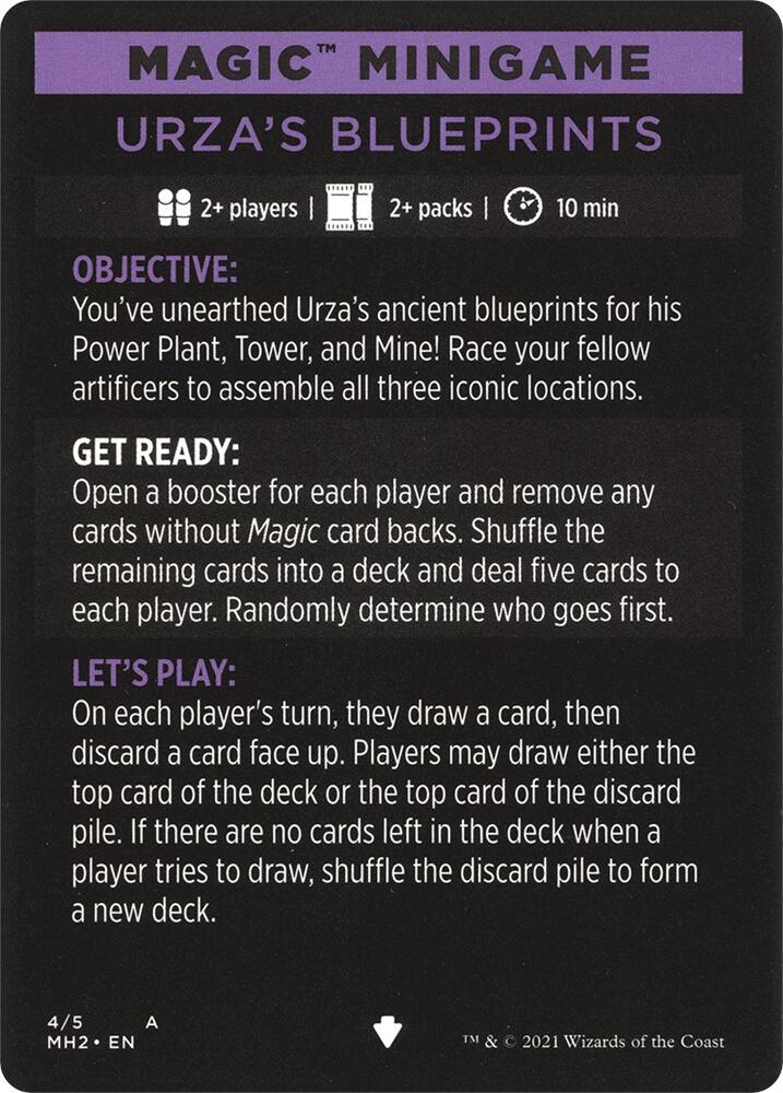 Magic Minigame: Urza's Blueprints 4 card from Modern Horizons 2
