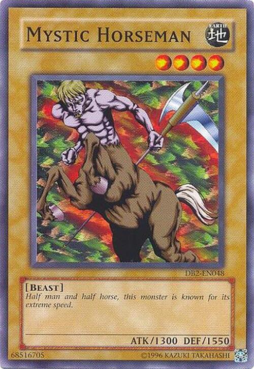 Mystic Horseman DB2-EN048 card from Dark Beginning 2