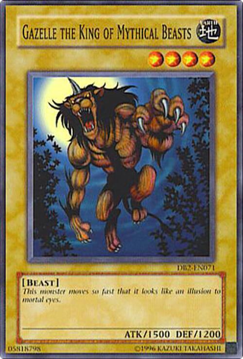 Gazelle the King of Mythical Beasts DB2-EN071 card from Dark Beginning 2