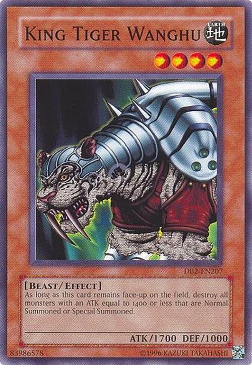 King Tiger Wanghu DB2-EN207 card from Dark Beginning 2