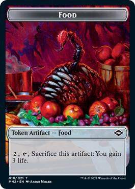 Food (018) // Crab Double-Sided Token 18 // 2 card from Modern Horizons 2