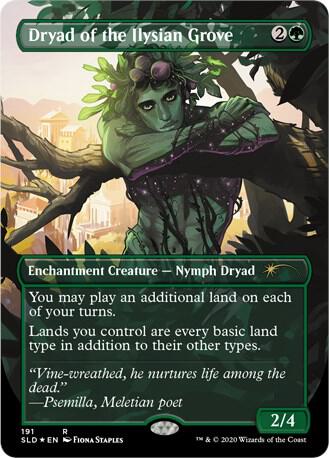 Dryad of the Ilysian Grove 191 card from Secret Lair Drop Series