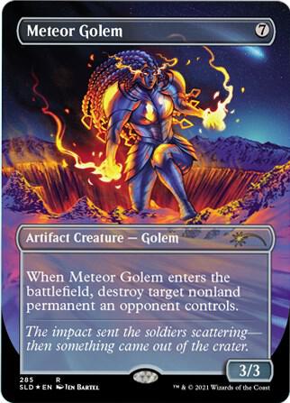Meteor Golem 285 card from Secret Lair Drop Series