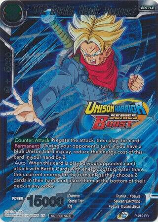SS2 Trunks, Heroic Prospect (Event Pack 08) P-219 card from Tournament Promotion Cards