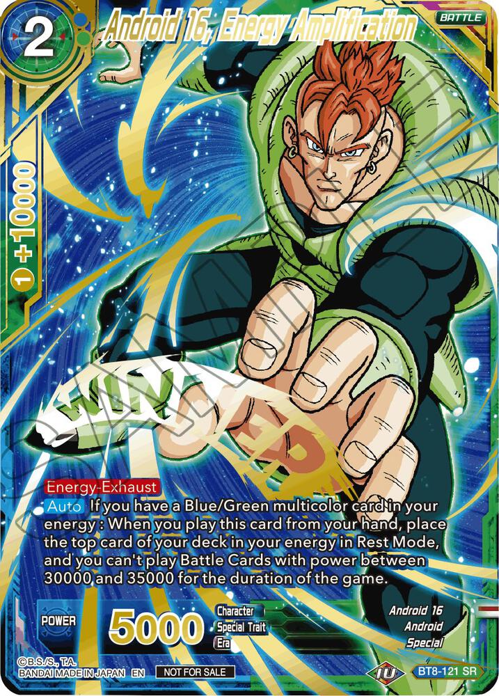 Android 16, Energy Amplification (Alternate Art Set 2021 Vol. 2) BT8-121 card from Tournament Promotion Cards