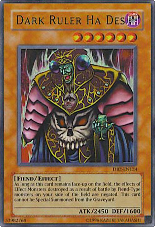 Dark Ruler Ha Des DB2-EN124 card from Dark Beginning 2