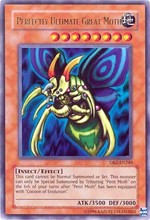Perfectly Ultimate Great Moth DB2-EN249 card from Dark Beginning 2