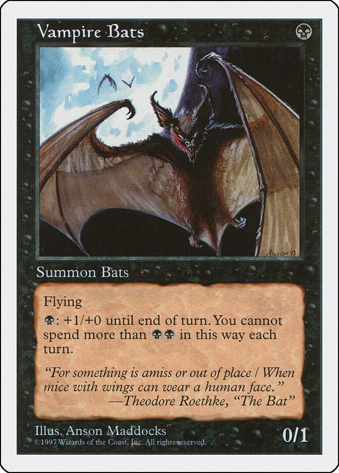 Vampire Bats card from Fifth Edition