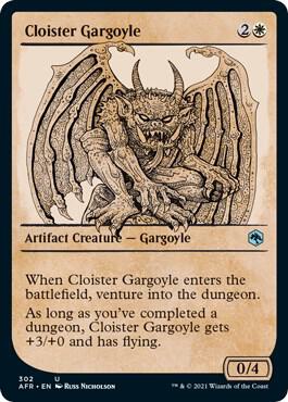 Cloister Gargoyle (Showcase) 302 card from Adventures in the Forgotten Realms
