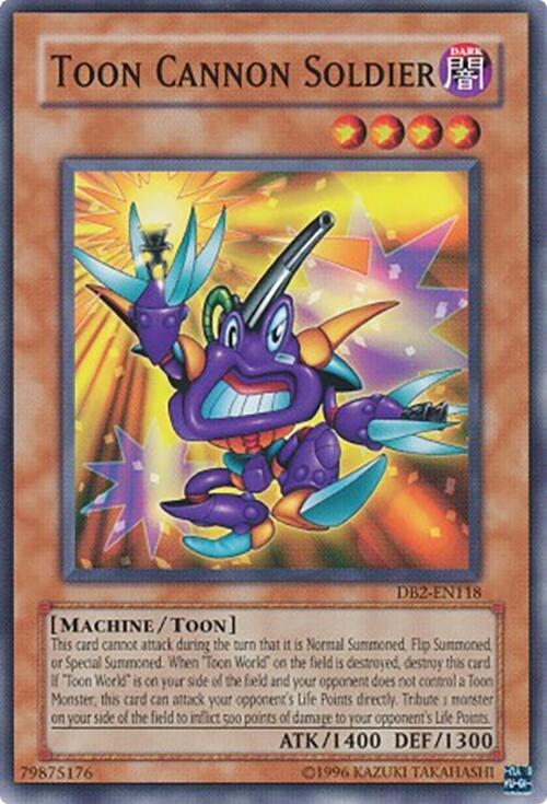 Toon Cannon Soldier DB2-EN118 card from Dark Beginning 2