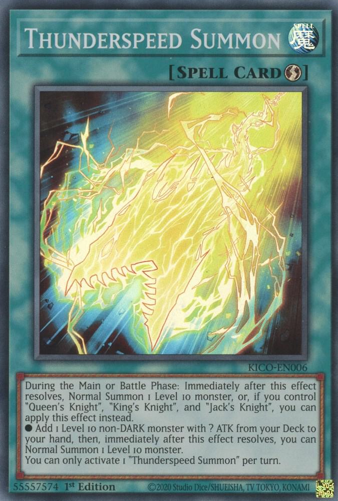 Thunderspeed Summon KICO-EN006 card from King's Court