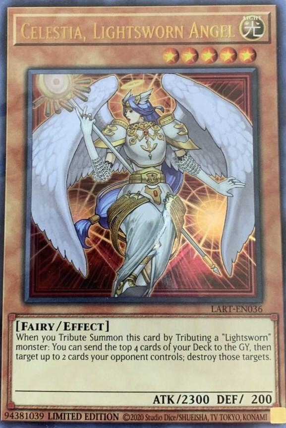 Celestia, Lightsworn Angel LART-EN036 card from The Lost Art Promotion