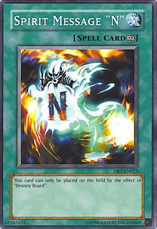 Spirit Message "N" DB2-EN023 card from Dark Beginning 2