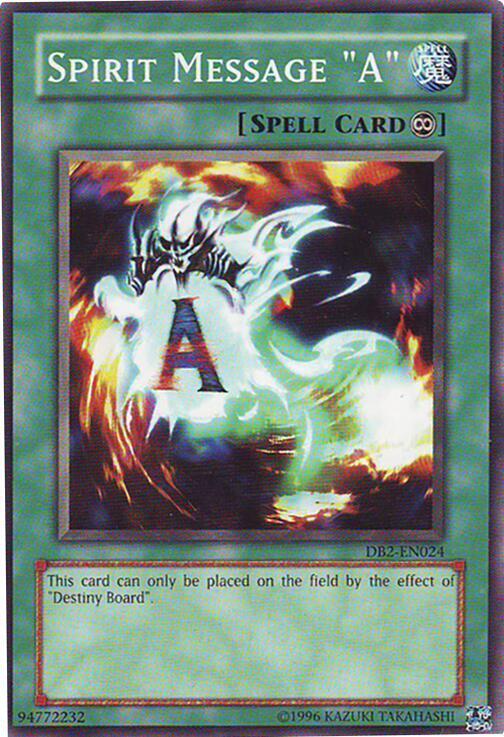 Spirit Message "A" DB2-EN024 card from Dark Beginning 2