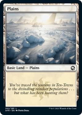 Plains 262 card from Adventures in the Forgotten Realms