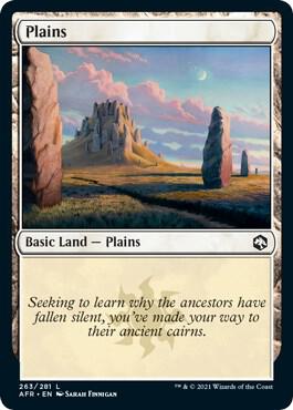 Plains 263 card from Adventures in the Forgotten Realms