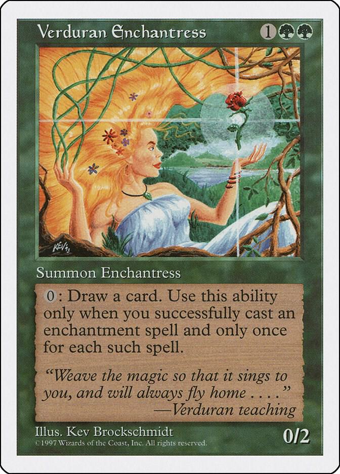 Verduran Enchantress card from Fifth Edition