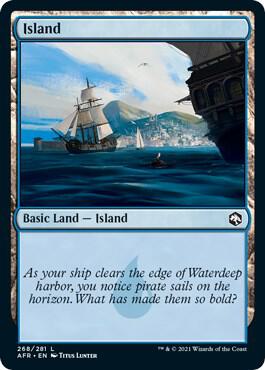 Island 268 card from Adventures in the Forgotten Realms