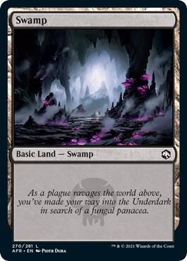 Swamp 270 card from Adventures in the Forgotten Realms