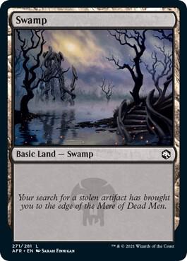 Swamp 271 card from Adventures in the Forgotten Realms