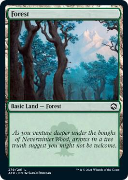 Forest 279 card from Adventures in the Forgotten Realms