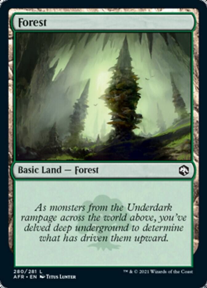 Forest 280 card from Adventures in the Forgotten Realms