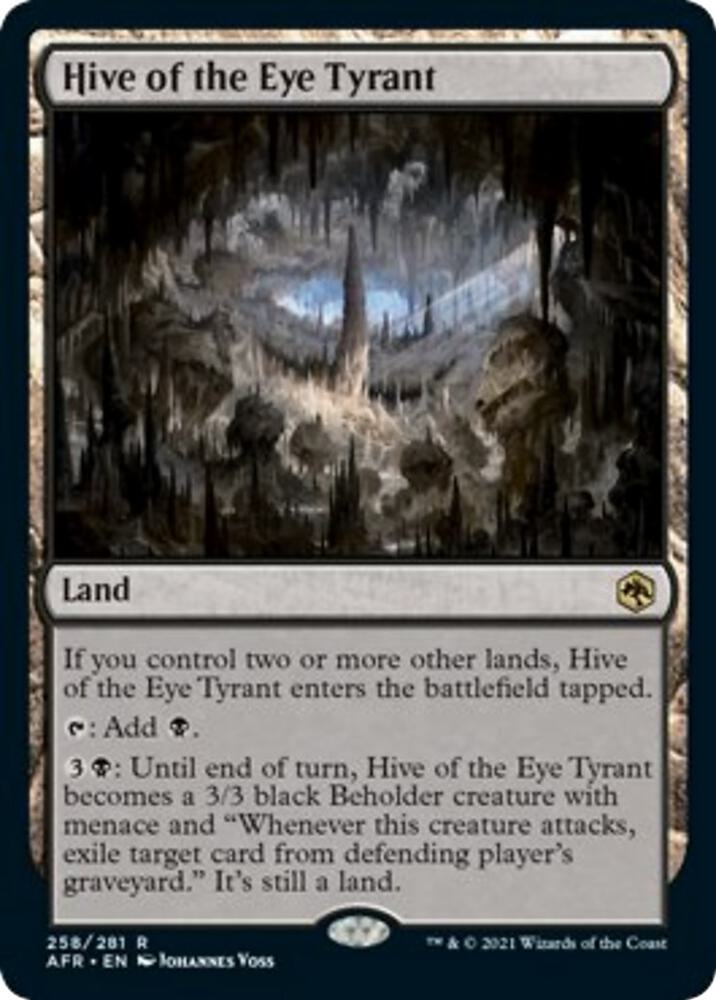 Hive of the Eye Tyrant 258 card from Adventures in the Forgotten Realms