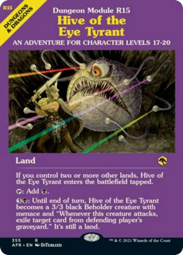 Hive of the Eye Tyrant (Dungeon Module) 355 card from Adventures in the Forgotten Realms