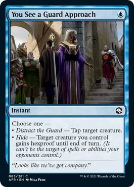 You See a Guard Approach 85 card from Adventures in the Forgotten Realms