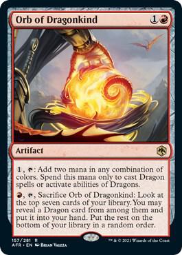 Orb of Dragonkind 157 card from Adventures in the Forgotten Realms