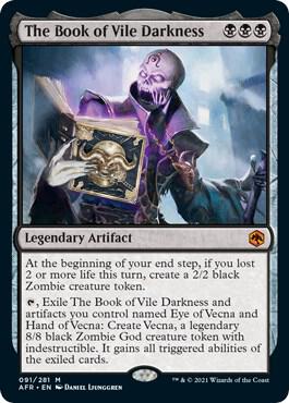 The Book of Vile Darkness 91 card from Adventures in the Forgotten Realms