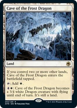Cave of the Frost Dragon 253 card from Adventures in the Forgotten Realms
