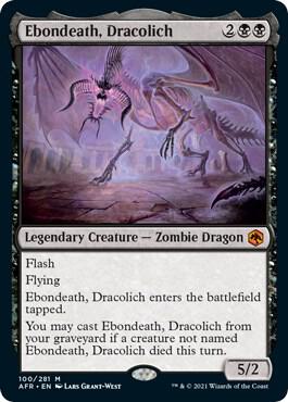 Ebondeath, Dracolich 100 card from Adventures in the Forgotten Realms