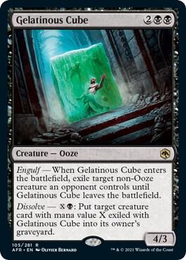 Gelatinous Cube 105 card from Adventures in the Forgotten Realms