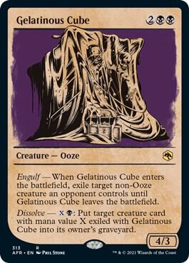 Gelatinous Cube (Showcase) 313 card from Adventures in the Forgotten Realms