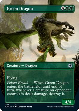 Green Dragon (Borderless) 295 card from Adventures in the Forgotten Realms