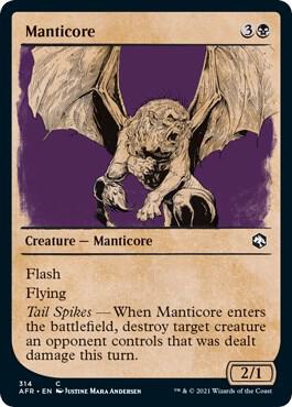 Manticore (Showcase) 314 card from Adventures in the Forgotten Realms