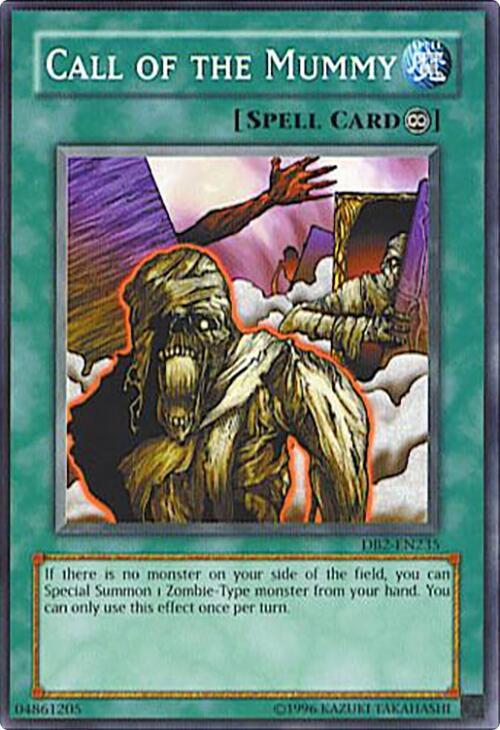 Call of the Mummy DB2-EN235 card from Dark Beginning 2