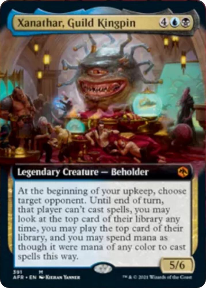 Xanathar, Guild Kingpin (Extended Art) 391 card from Adventures in the Forgotten Realms