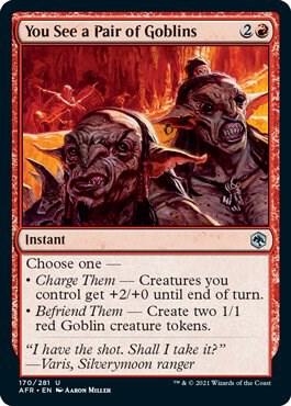 You See a Pair of Goblins 170 card from Adventures in the Forgotten Realms