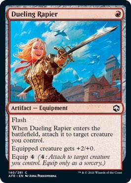 Dueling Rapier 140 card from Adventures in the Forgotten Realms