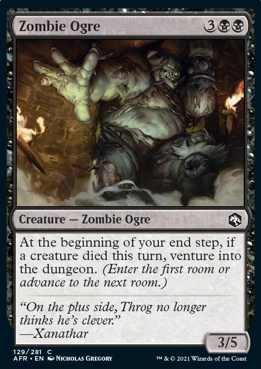 Zombie Ogre 129 card from Adventures in the Forgotten Realms