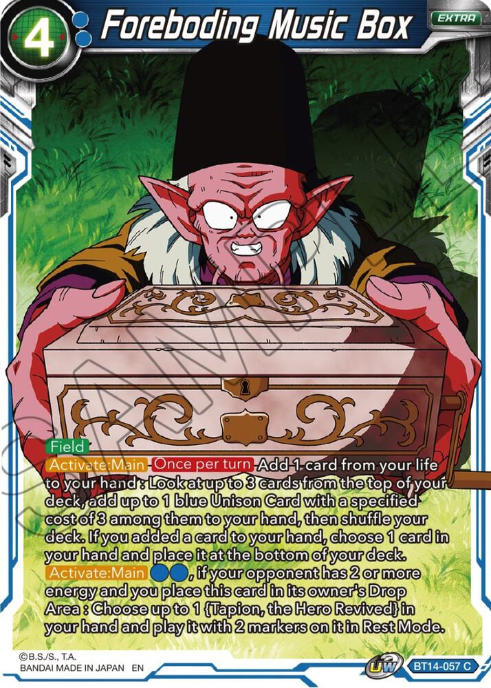 Foreboding Music Box BT14-057 card from Cross Spirits