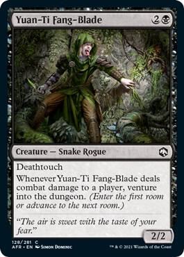 Yuan-Ti Fang-Blade 128 card from Adventures in the Forgotten Realms