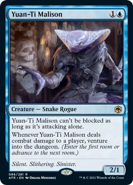 Yuan-Ti Malison 86 card from Adventures in the Forgotten Realms