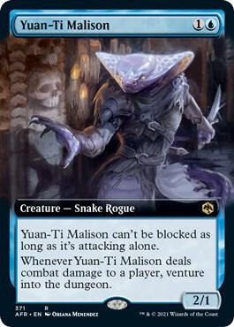 Yuan-Ti Malison (Extended Art) 371 card from Adventures in the Forgotten Realms