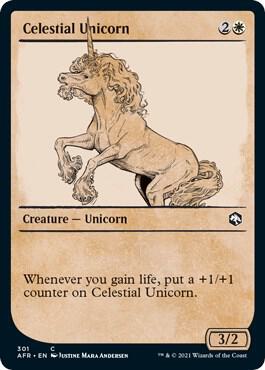 Celestial Unicorn (Showcase) 301 card from Adventures in the Forgotten Realms
