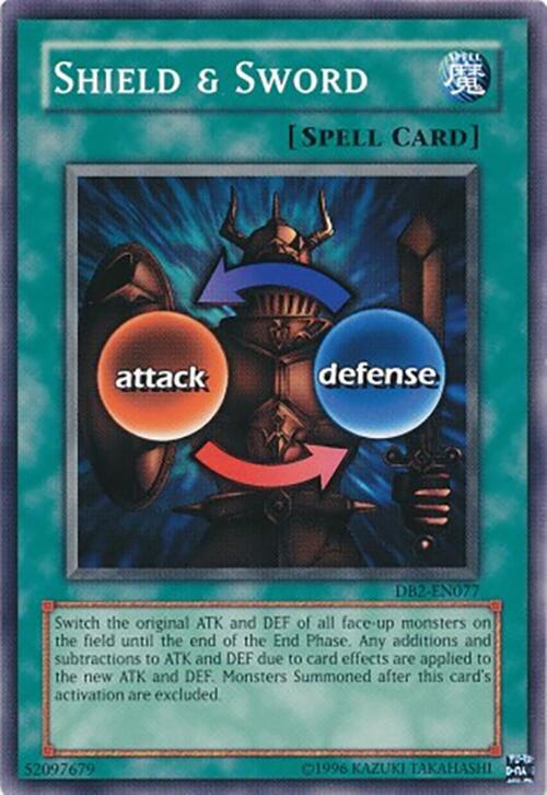 Shield & Sword DB2-EN077 card from Dark Beginning 2