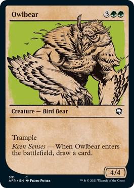 Owlbear (Showcase) 331 card from Adventures in the Forgotten Realms